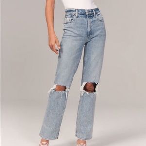 Abercrombie 90s Ultra High Rise Straight Jeans